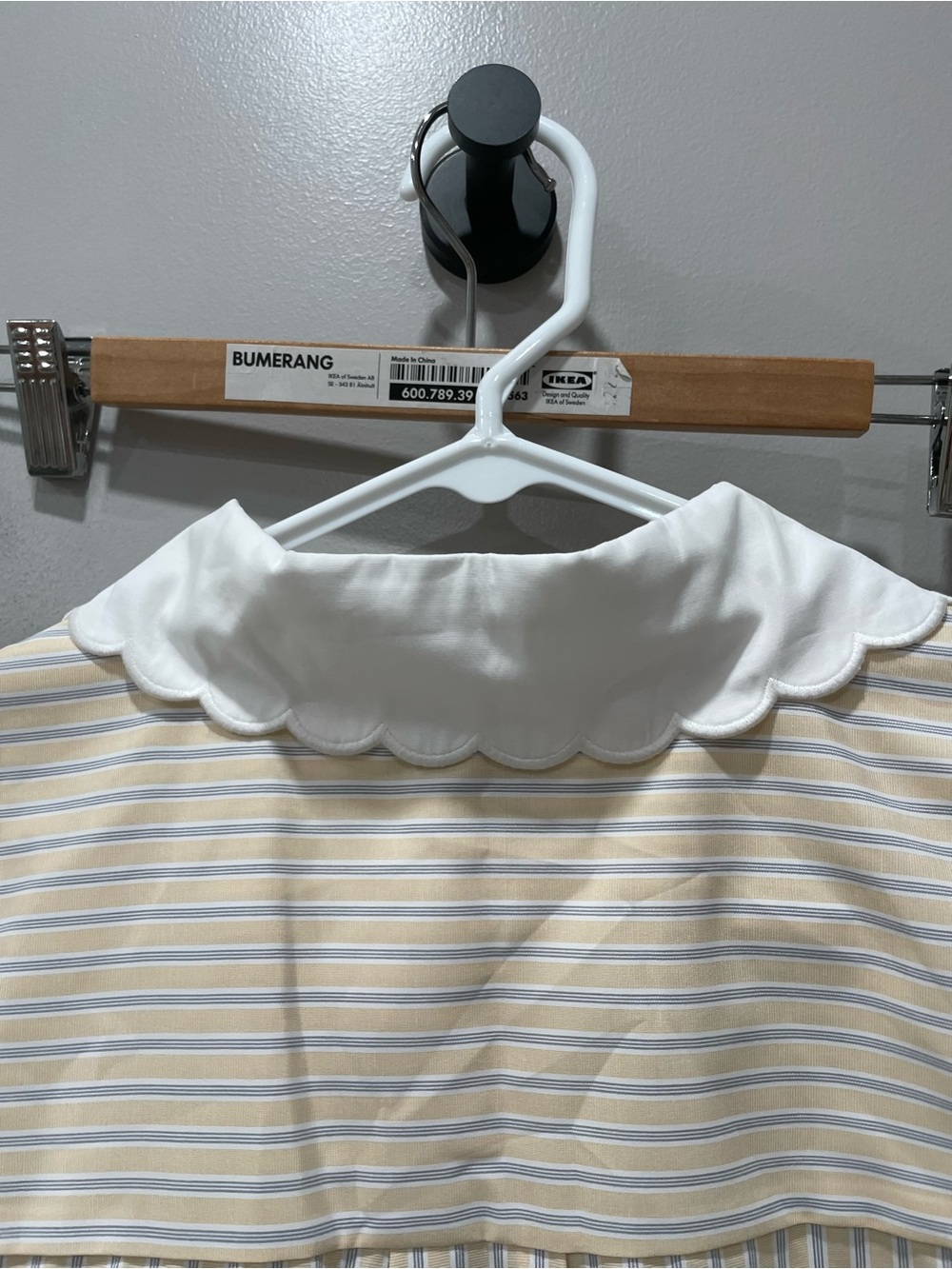 Mable Scallop-Collar Striped Button-Down Shirt in Yellow - Picture 5 of 7